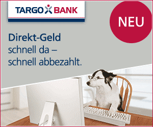 Mit dem Targbobank Direkt-Geld bis zu 3000 Euro sofort leihen